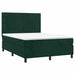 Pat box spring cu saltea, verde închis, 140x190 cm, catifea - WALTI WALTI