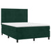 Pat box spring cu saltea, verde închis, 140x200 cm, catifea - WALTI WALTI