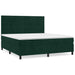Pat box spring cu saltea, verde închis, 160x200 cm, catifea - WALTI WALTI