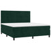 Pat box spring cu saltea, verde închis, 160x200 cm, catifea - WALTI WALTI