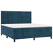 Pat box spring cu saltea, albastru închis, 160x200 cm, catifea - WALTI WALTI