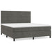 Pat box spring cu saltea, gri închis, 180x200 cm, catifea - WALTI WALTI
