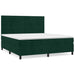 Pat box spring cu saltea, verde închis, 180x200 cm, catifea - WALTI WALTI