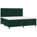 Pat box spring cu saltea, verde închis, 200x200 cm, catifea - WALTI WALTI