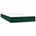 Pat box spring cu saltea, verde închis, 200x200 cm, catifea - WALTI WALTI