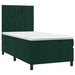 Pat box spring cu saltea, verde închis, 80x200 cm, catifea - WALTI WALTI