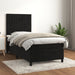 Pat box spring cu saltea, negru, 90x190 cm, catifea - WALTI WALTI