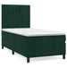 Pat box spring cu saltea, verde închis, 90x200 cm, catifea - WALTI WALTI