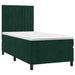 Pat box spring cu saltea, verde închis, 90x200 cm, catifea - WALTI WALTI
