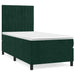 Pat box spring cu saltea, verde închis, 100x200 cm, catifea - WALTI WALTI