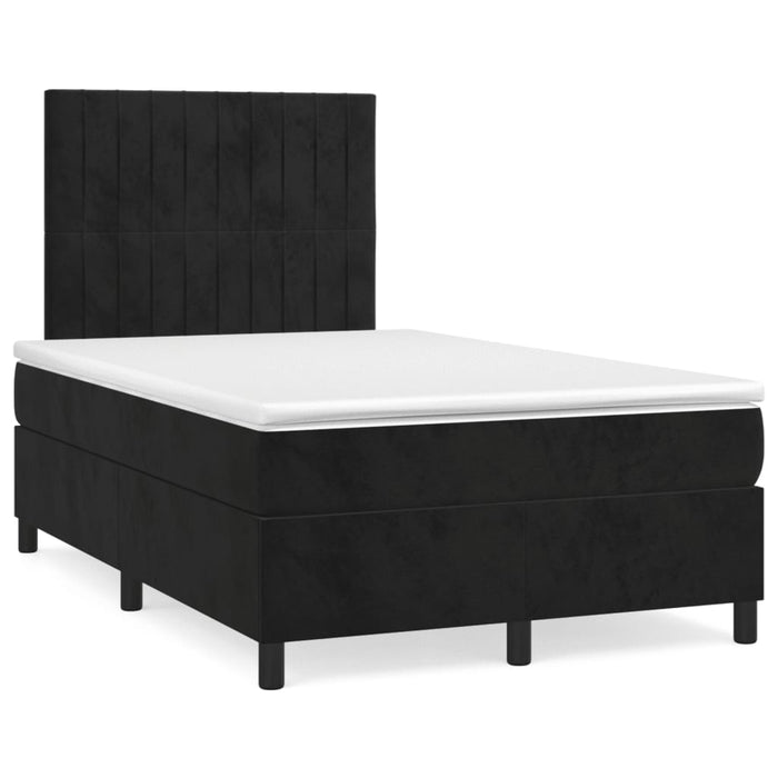 Pat box spring cu saltea, negru, 120x200 cm, catifea - WALTI WALTI