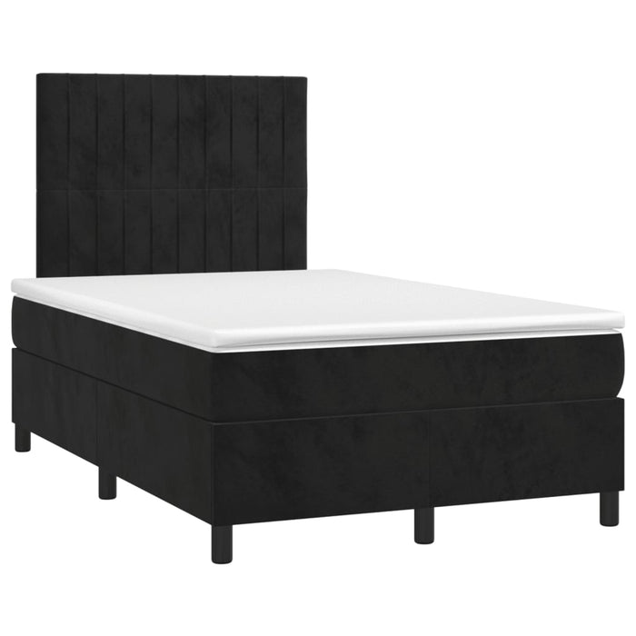 Pat box spring cu saltea, negru, 120x200 cm, catifea - WALTI WALTI