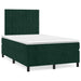 Pat box spring cu saltea, verde închis, 120x200 cm, catifea - WALTI WALTI