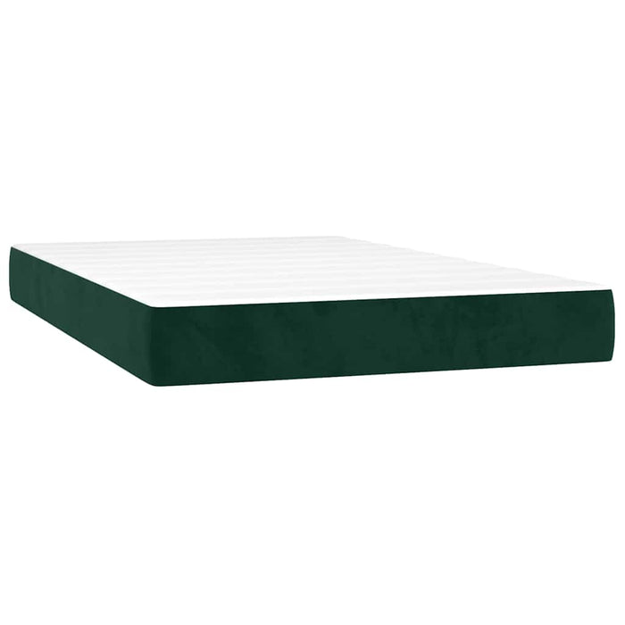 Pat box spring cu saltea, verde închis, 120x200 cm, catifea - WALTI WALTI