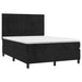 Pat box spring cu saltea, negru, 140x200 cm, catifea - WALTI WALTI