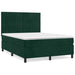 Pat box spring cu saltea, verde închis, 140x200 cm, catifea - WALTI WALTI