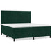 Pat box spring cu saltea, verde închis, 180x200 cm, catifea - WALTI WALTI