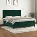 Pat box spring cu saltea, verde închis, 180x200 cm, catifea - WALTI WALTI