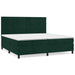 Pat box spring cu saltea, verde închis, 200x200 cm, catifea - WALTI WALTI