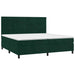 Pat box spring cu saltea, verde închis, 200x200 cm, catifea - WALTI WALTI