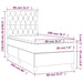 Pat box spring cu saltea, gri închis, 80x200 cm, catifea - WALTI WALTI