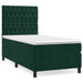 Pat box spring cu saltea, verde închis, 90x190 cm, catifea - WALTI WALTI