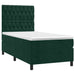 Pat box spring cu saltea, verde închis, 90x190 cm, catifea - WALTI WALTI