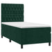 Pat box spring cu saltea, verde închis, 90x200 cm, catifea - WALTI WALTI
