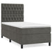 Pat box spring cu saltea, gri închis, 100x200 cm, catifea - WALTI WALTI