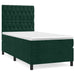 Pat box spring cu saltea, verde închis, 100x200 cm, catifea - WALTI WALTI