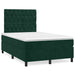 Pat box spring cu saltea, verde închis, 120x200 cm, catifea - WALTI WALTI