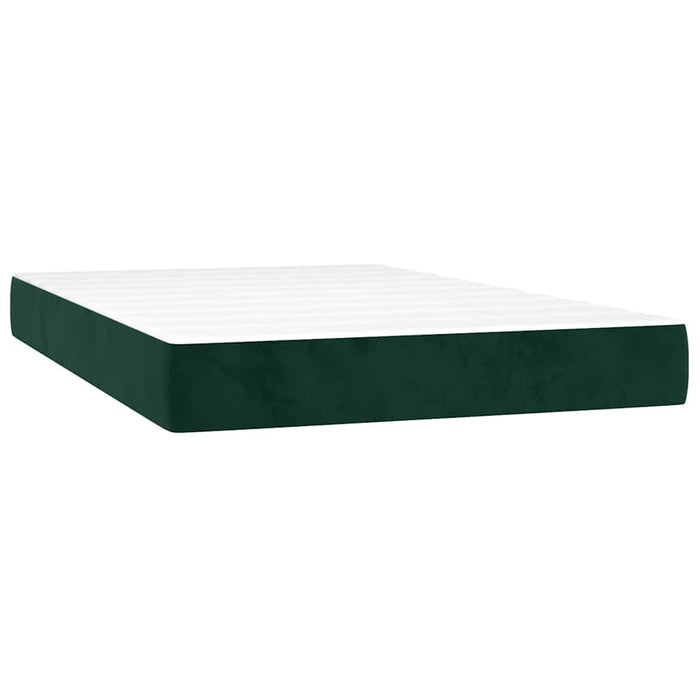 Pat box spring cu saltea, verde închis, 120x200 cm, catifea - WALTI WALTI