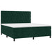 Pat box spring cu saltea, verde închis, 160x200 cm, catifea - WALTI WALTI
