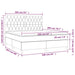 Pat box spring cu saltea, verde închis, 160x200 cm, catifea - WALTI WALTI