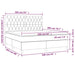 Pat box spring cu saltea, albastru închis, 160x200 cm, catifea - WALTI WALTI