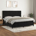 Pat box spring cu saltea, negru, 200x200 cm, catifea - WALTI WALTI