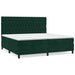 Pat box spring cu saltea, verde închis, 200x200 cm, catifea - WALTI WALTI
