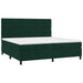Pat box spring cu saltea, verde închis, 200x200 cm, catifea - WALTI WALTI