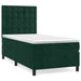 Pat box spring cu saltea, verde închis, 80x200 cm, catifea - WALTI WALTI