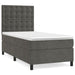 Pat box spring cu saltea, gri închis, 90x200 cm, catifea - WALTI WALTI
