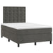 Pat box spring cu saltea, gri închis, 120x200 cm, catifea - WALTI WALTI