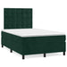 Pat box spring cu saltea, verde închis, 120x200 cm, catifea - WALTI WALTI