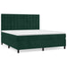 Pat box spring cu saltea, verde închis, 160x200 cm, catifea - WALTI WALTI