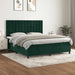 Pat box spring cu saltea, verde închis, 160x200 cm, catifea - WALTI WALTI