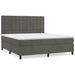 Pat box spring cu saltea, gri închis, 180x200 cm, catifea - WALTI WALTI