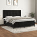 Pat box spring cu saltea, negru, 180x200 cm, catifea - WALTI WALTI