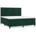 Pat box spring cu saltea, verde închis, 180x200 cm, catifea - WALTI WALTI