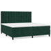 Pat box spring cu saltea, verde închis, 200x200 cm, catifea - WALTI WALTI