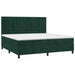 Pat box spring cu saltea, verde închis, 200x200 cm, catifea - WALTI WALTI