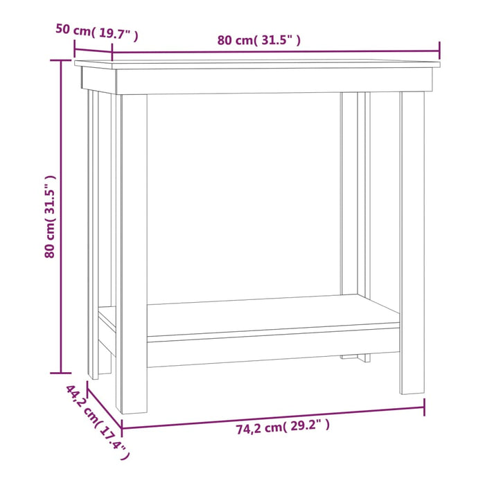 Banc de lucru, 80x50x80 cm, lemn masiv pin - WALTI WALTI